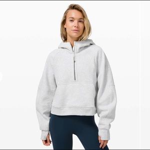 Lululemon light grey scuba quarter zip